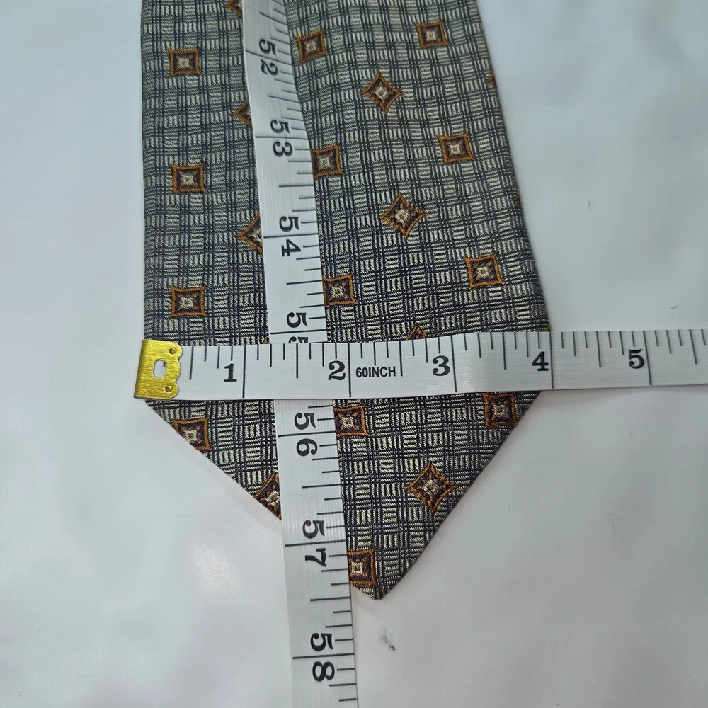 Vito Rufolo Mens Silk Geometric Pattern Tie Hand Made In Italy Designer‎ Necktie